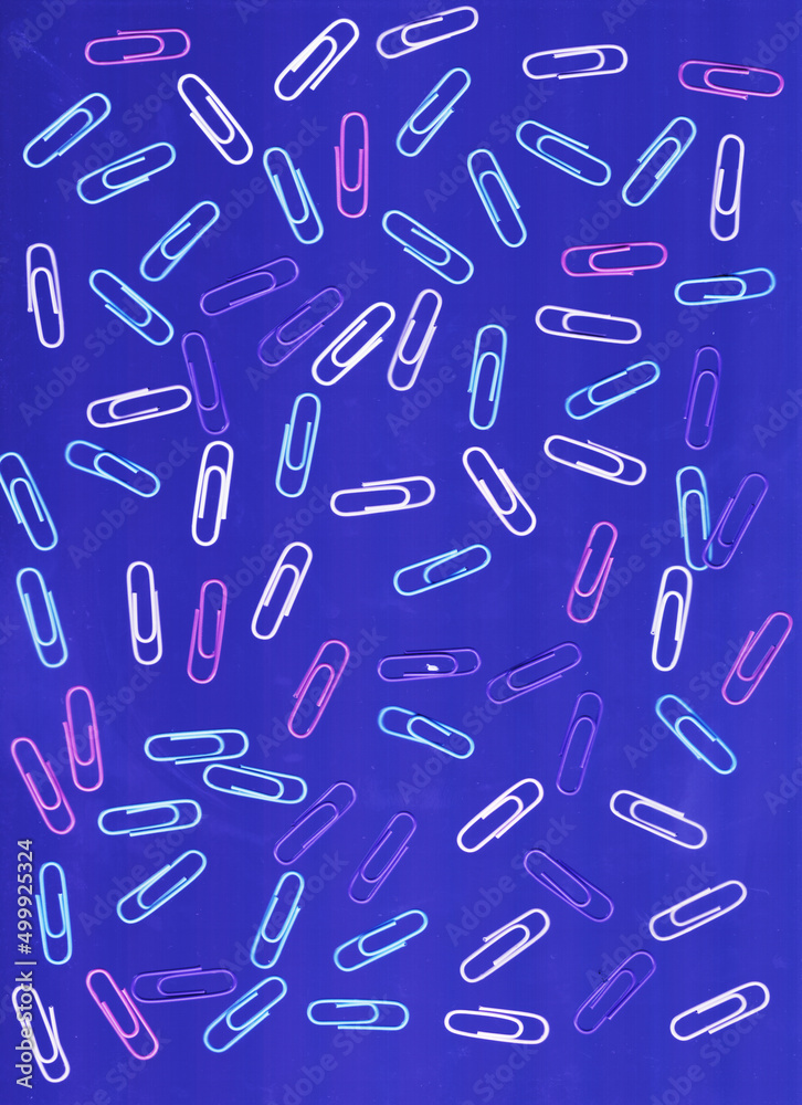 Blue Saturated Paper Clip Pattern background Blue Saturated Paper Clip Pattern background