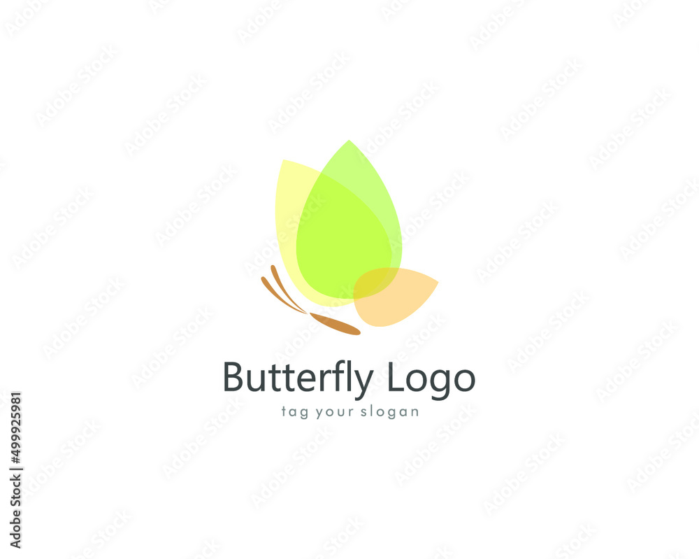 Butterfly logo with beauty design