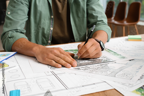 Young male landscape design...