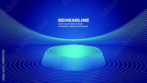 Blue line still Life exhibition hall Exhibition stand technology sense of space background