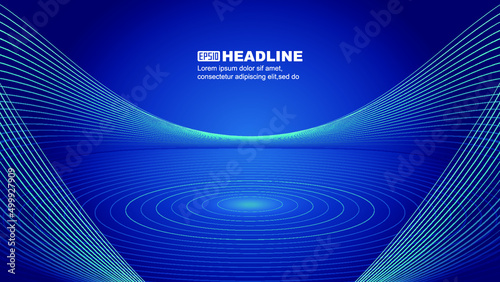Blue line still Life exhibition hall Exhibition stand technology sense of space background