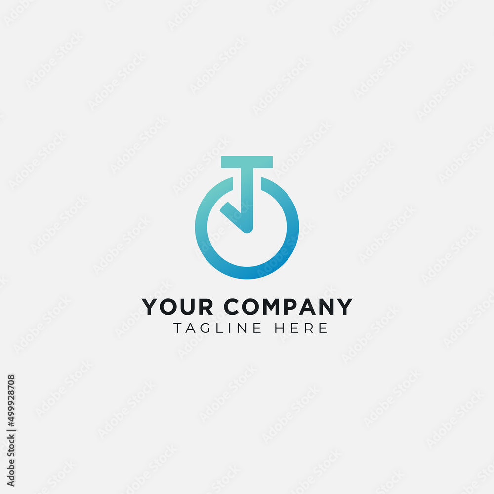 Letter T for Logo Ten O'Clock modern Letter T for Logo Ten O'Clock modern