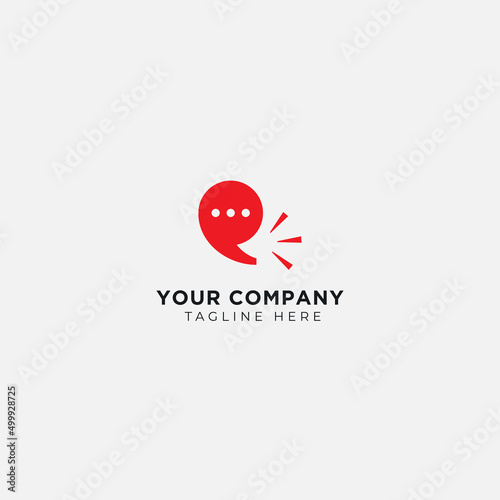 loud story speak bulb logo modern