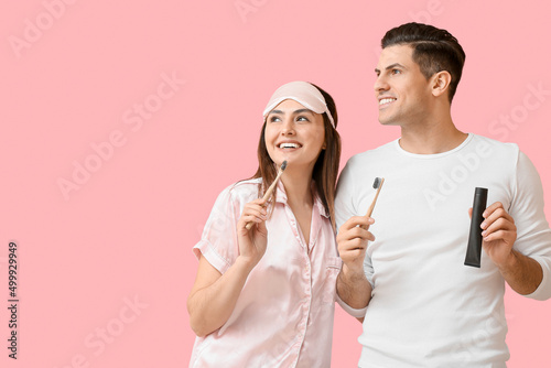 Young couple with activated...