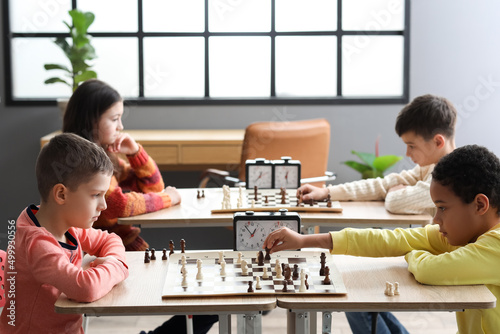Little children playing che...