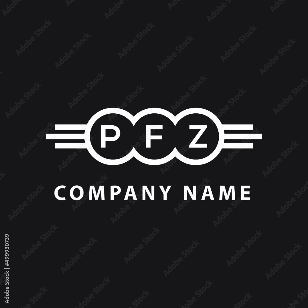 PFZ letter logo design on black background. PFZ creative initials letter logo concept. PFZ letter design. PFZ letter logo design on black background. PFZ creative initials letter logo concept. PFZ letter design.