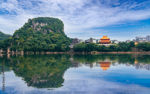 Panlong Mountain Park and Liuzhou Temple  Liuzhou City  Guangxi province  China