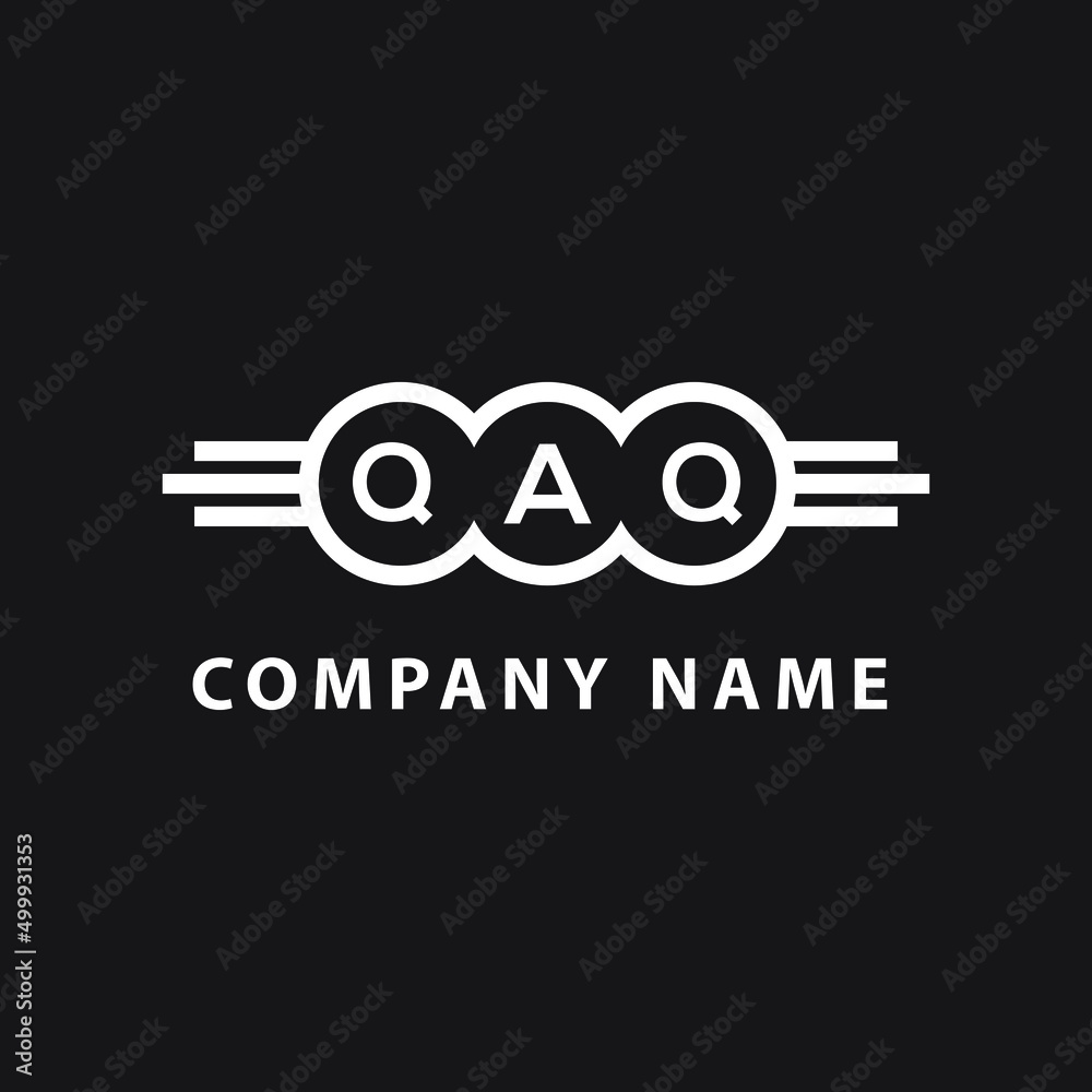 QAQ letter logo design on black background. QAQ  creative initials letter logo concept. QAQ letter design.