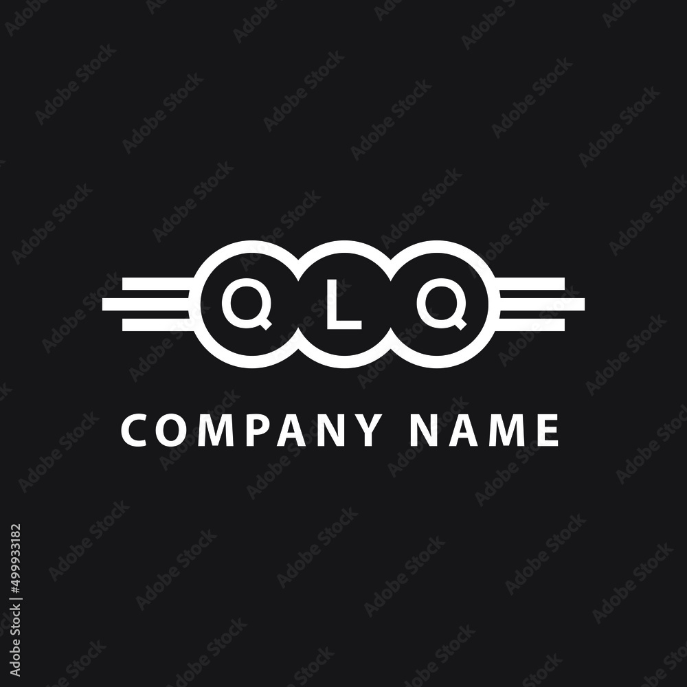 QLQ letter logo design on black background. QLQ  creative initials letter logo concept. QLQ letter design.