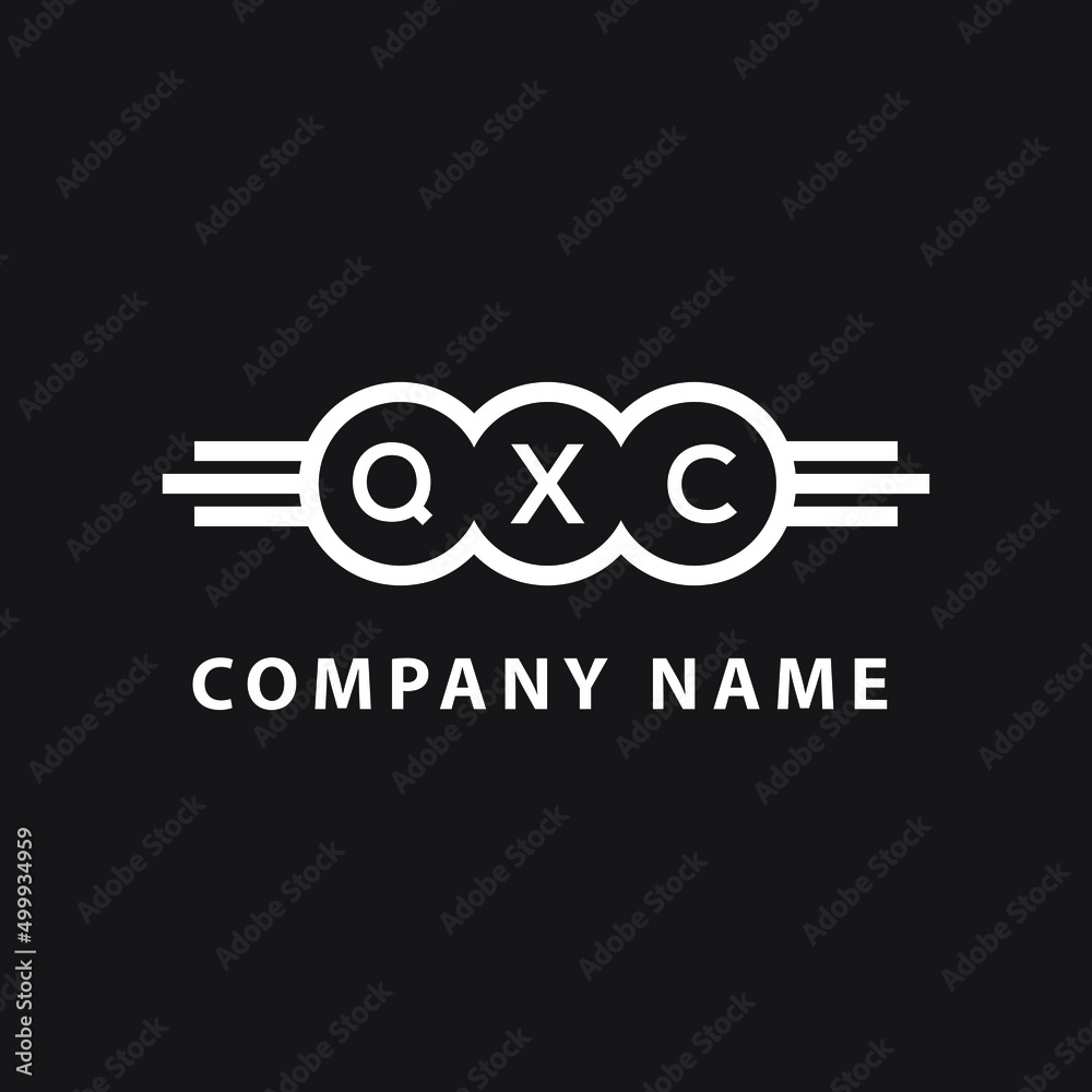 QXC letter logo design on black background. QXC  creative initials letter logo concept. QXC letter design.
