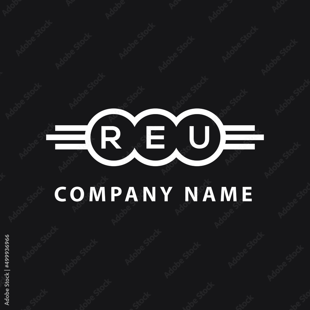 REU letter logo design on black background. REU creative initials letter logo concept. REU letter design. REU letter logo design on black background. REU creative initials letter logo concept. REU letter design.