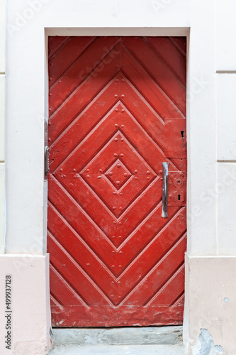 Fototapeta Naklejka Na Ścianę i Meble -  The doors of the city of old Lviv in Ukraine .