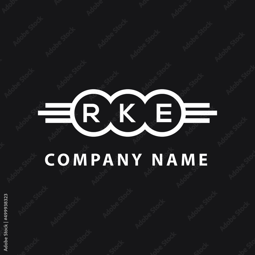 RKE letter logo design on black background. RKE creative initials letter logo concept. RKE letter design. 
