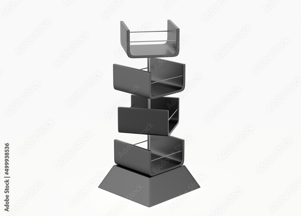 Display stand, retail display stand for product , display stands isolated on white background. 3d illustration Display stand, retail display stand for product , display stands isolated on white background. 3d illustration