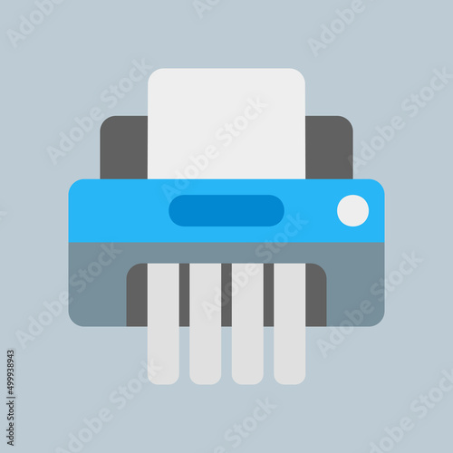 Paper shredder icon in flat style, use for website mobile app presentation