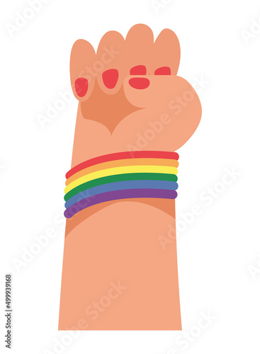 lesbian hand with wristband