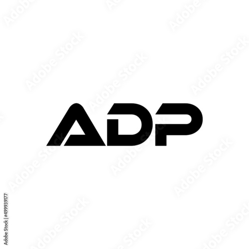 ADP letter logo design with white background in illustrator, vector logo modern alphabet font overlap style. calligraphy designs for logo, Poster, Invitation, etc. photo