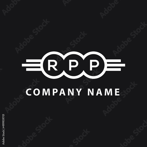 RPP letter logo design on black background. RPP  creative initials letter logo concept. RPP letter design. photo