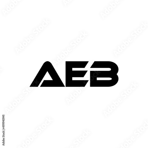 AEB letter logo design with white background in illustrator, vector logo modern alphabet font overlap style. calligraphy designs for logo, Poster, Invitation, etc. photo
