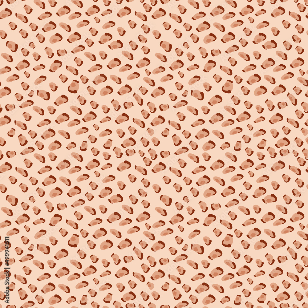 Leopard camouflage seamless pattern. Stylish modern print for printing on fabric, paper, packaging, textiles, clothing. Trendy terracotta tones. Vector illustration, hand drawn Leopard camouflage seamless pattern. Stylish modern print for printing on fabric, paper, packaging, textiles, clothing. Trendy terracotta tones. Vector illustration, hand drawn