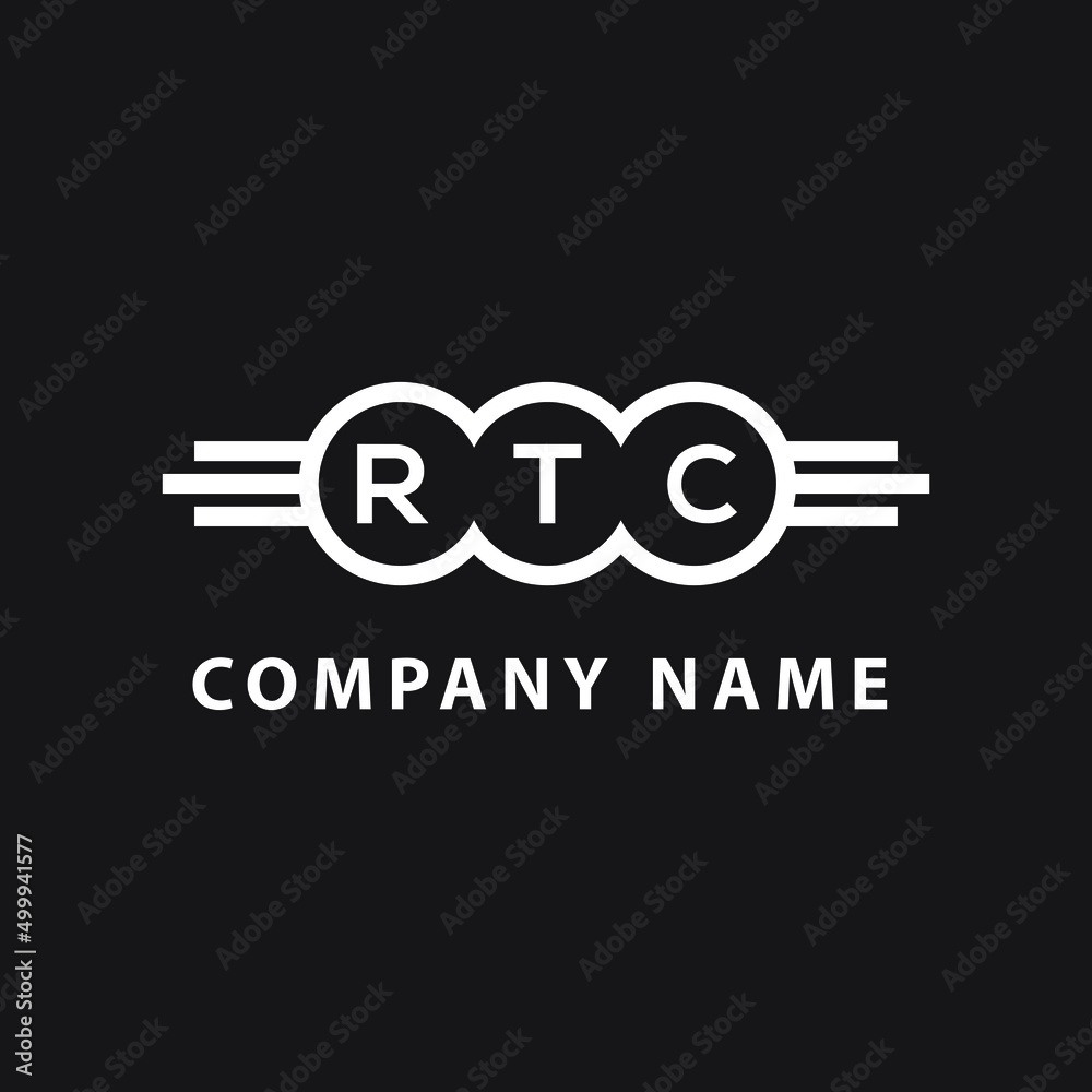 RTC letter logo design on black background. RTC creative initials letter logo concept. RTC letter design. RTC letter logo design on black background. RTC creative initials letter logo concept. RTC letter design.