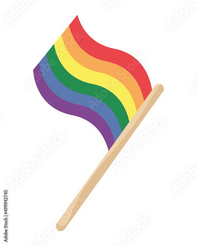 lgtbiq flag in pole