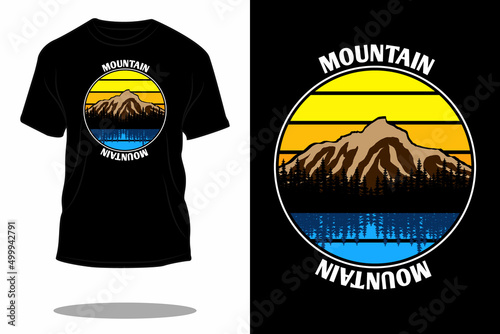 mountain retro t shirt design