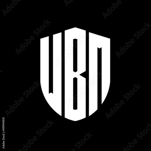 WBM letter logo design. WBM modern letter logo with black background. WBM creative  letter logo. simple and modern letter logo. vector logo modern alphabet font overlap style. Initial letters WBM  photo