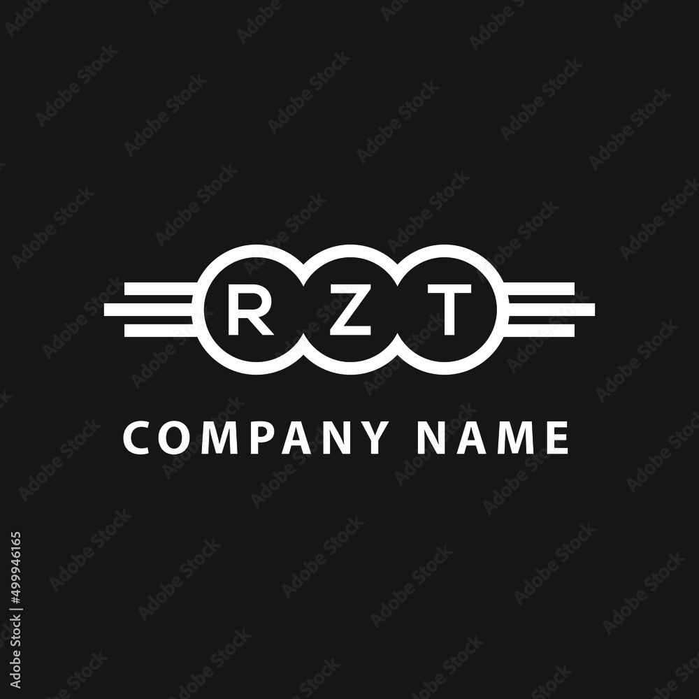 RZT  letter logo design on black background. RZT   creative initials letter logo concept. RZT  letter design.
