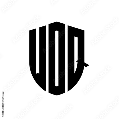 WDQ letter logo design. WDQ modern letter logo with black background. WDQ creative  letter logo. simple and modern letter logo. vector logo modern alphabet font overlap style. Initial letters WDQ  photo