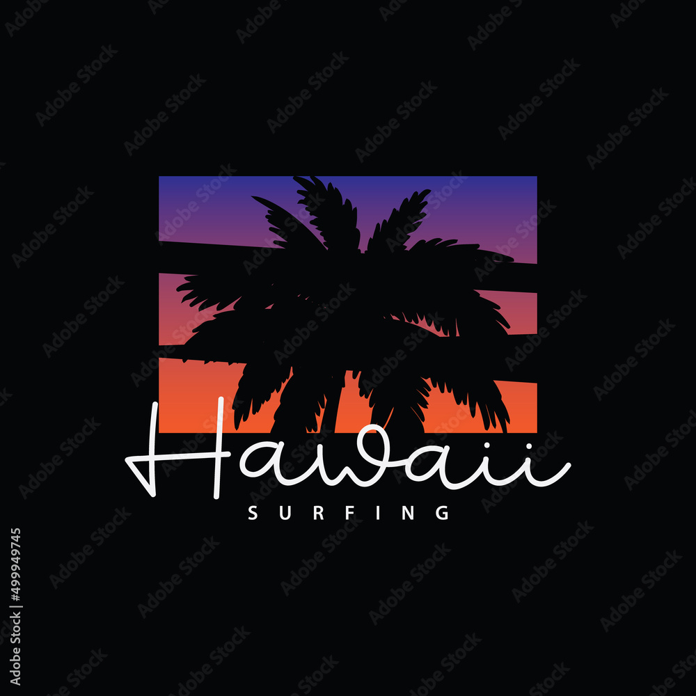 Fototapeta premium Hawaii illustration typography. perfect for t shirt design