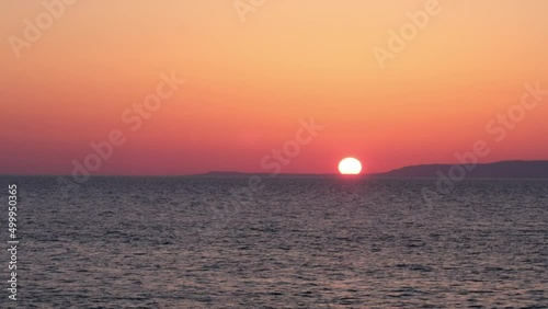 Whole process of sunset in Niigata, Japan, 2022.4.17