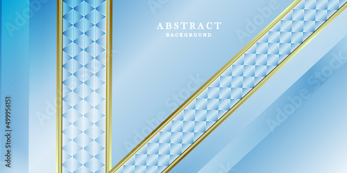 Luxury soft blue and gold background