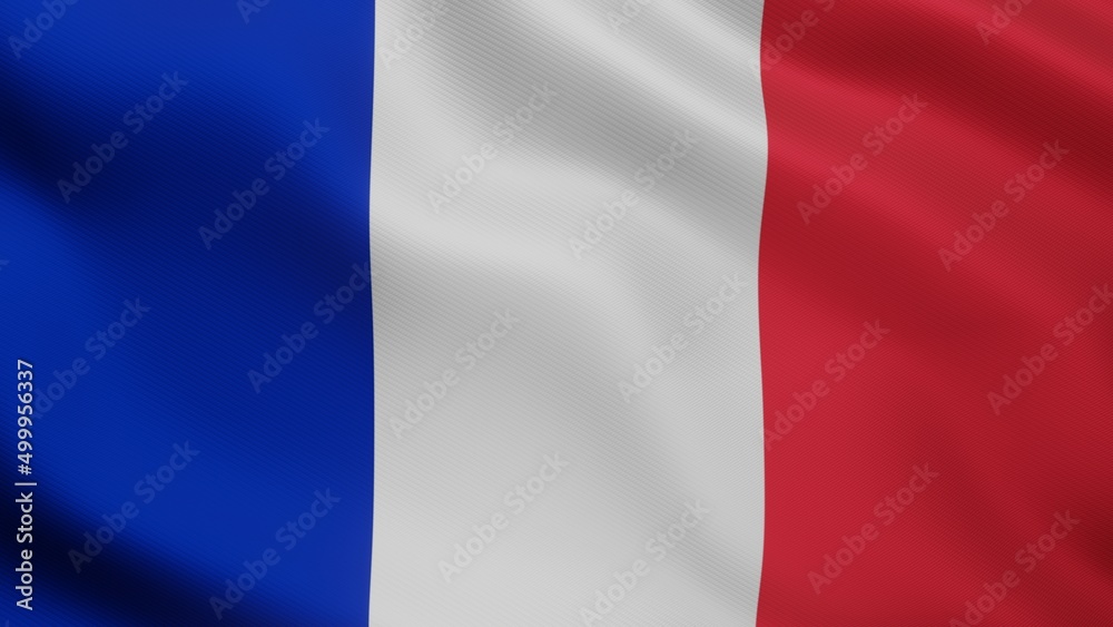  Realistic illustration of French flag. Accurate dimensions and official colors. Symbol of patriotism and freedom. 