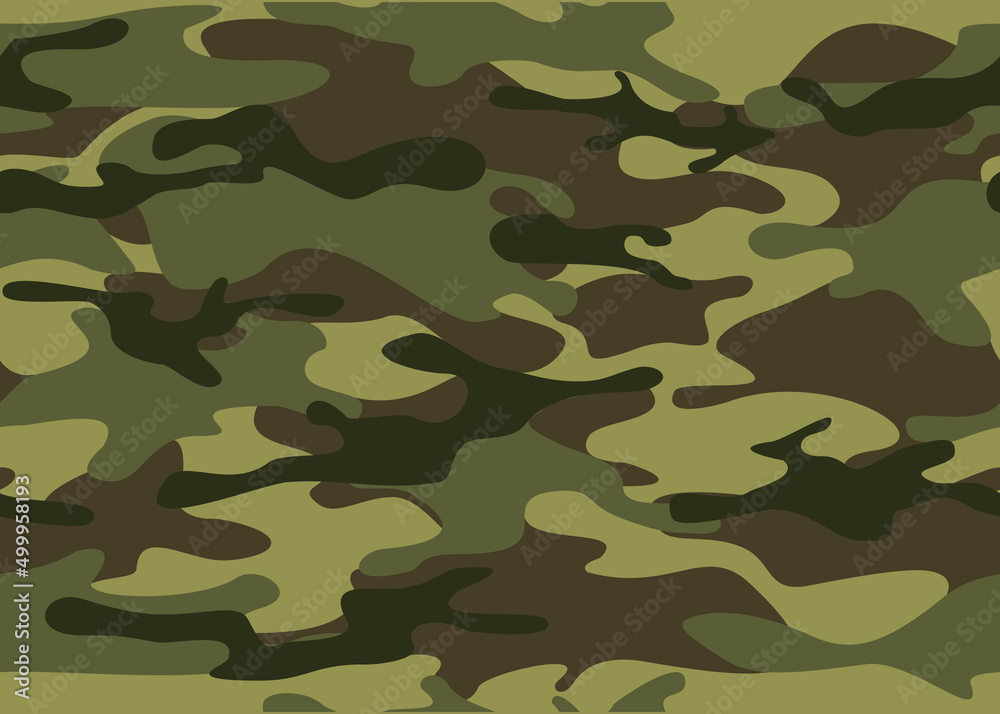 Camouflage classic of spots. Military texture. Endless ornament from spots. Print on fabric and clothes. Vector illustration