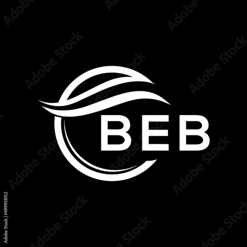 BEB letter logo design on black background. BEB  creative initials letter logo concept. BEB letter design.
 photo