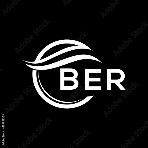BER letter logo design on black background. BER  creative initials letter logo concept. BER letter design.
