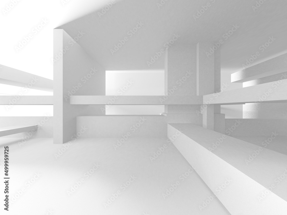 White Modern Background. Abstract Building Concept White Modern Background. Abstract Building Concept