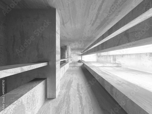Abstract architecture interior background. Empty concrete room