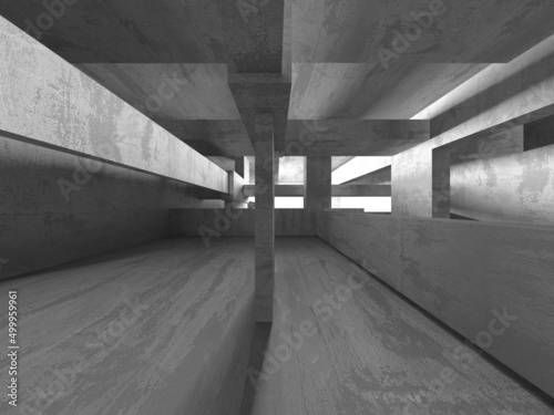 Abstract architecture interior background. Empty concrete room