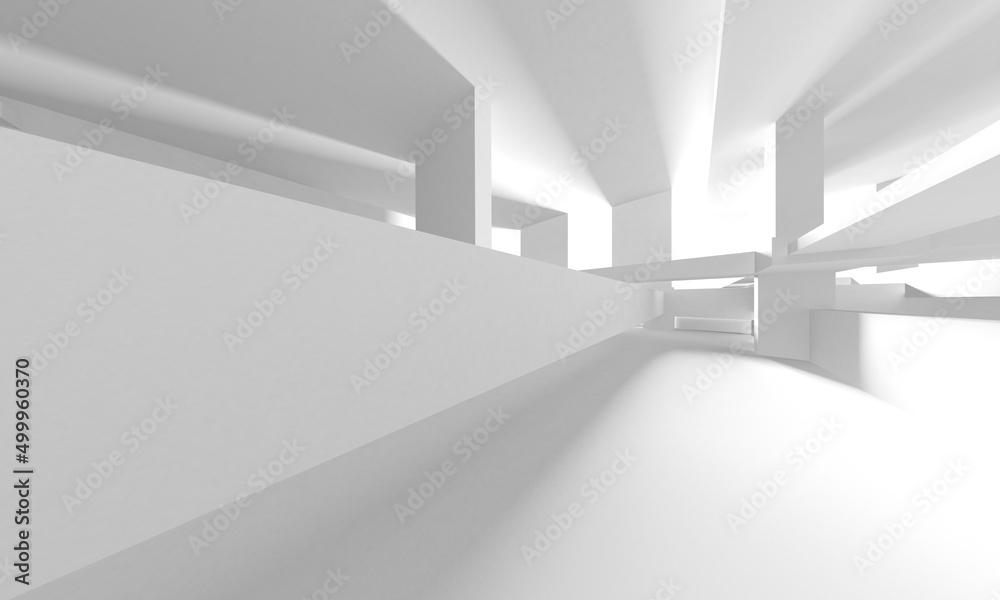 Abstract White Architecture Design Concept Abstract White Architecture Design Concept