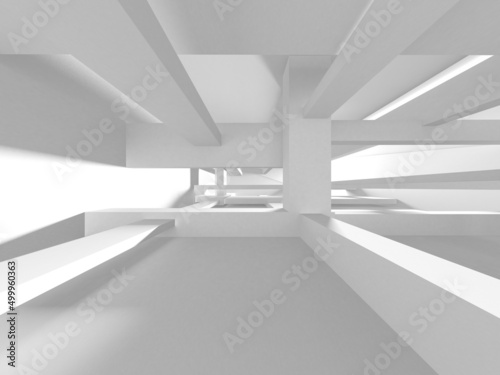 Abstract White Architecture Design Concept