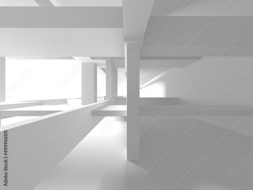 Obraz premium Abstract White Architecture Design Concept