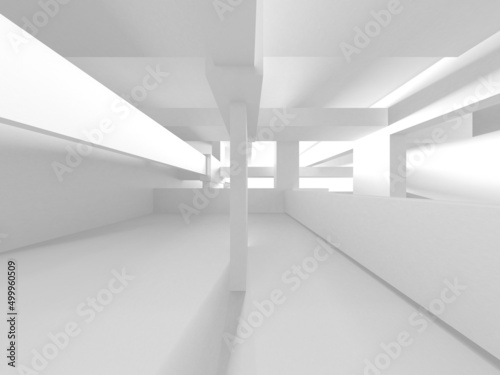 Abstract White Architecture Design Concept