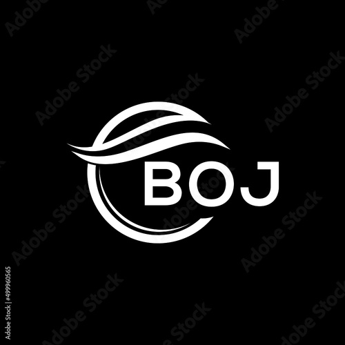 BOJ letter logo design on black background. BOJ creative initials letter logo concept. BOJ letter design.
 