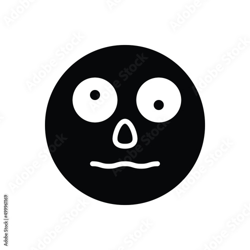 Black solid icon for strange