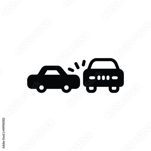 Black solid icon for accidents