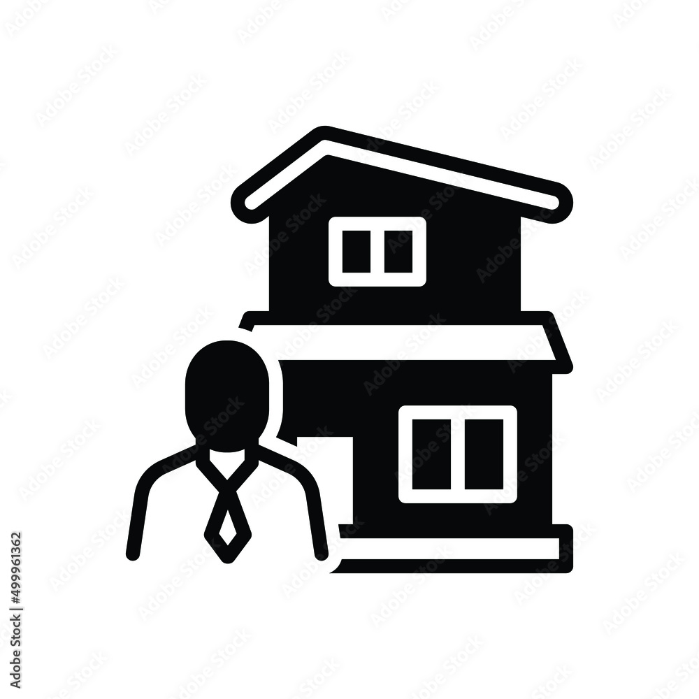 Black solid icon for permanent 