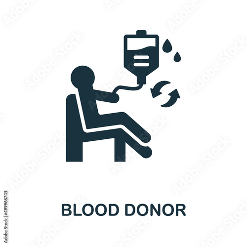 Blood Donor flat icon. Colored element sign from transplantation collection. Flat Blood Donor icon sign for web design, infographics and more.
