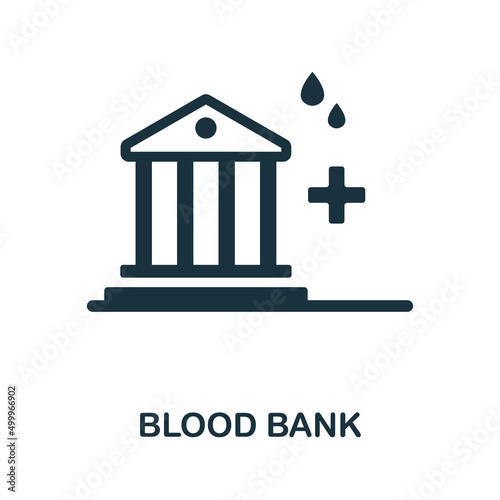 Blood Bank flat icon. Colored element sign from transplantation collection. Flat Blood Bank icon sign for web design, infographics and more.